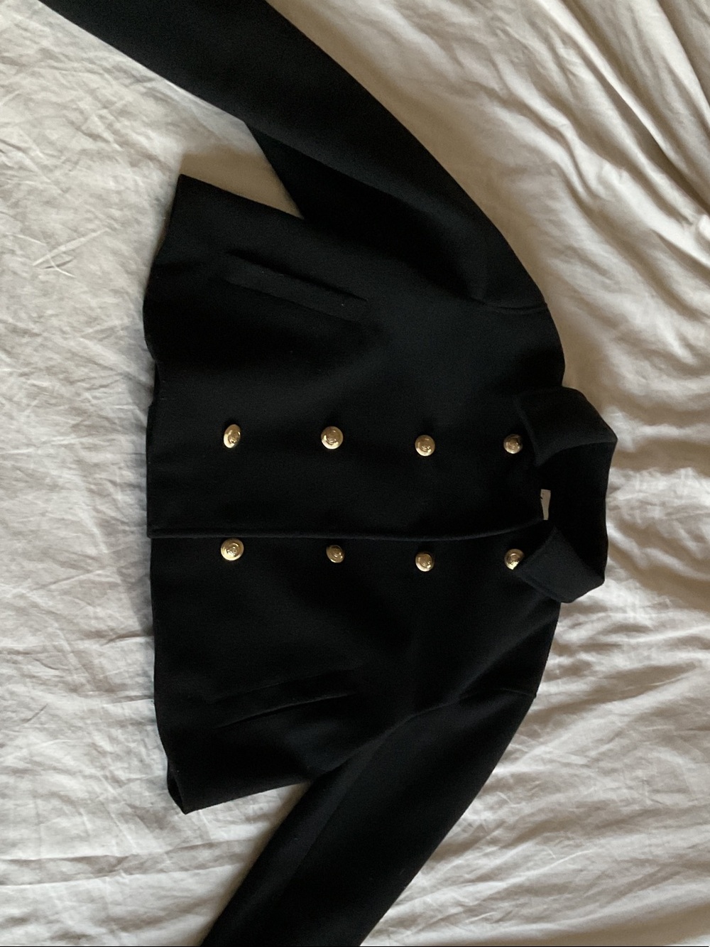Zara Black Blazer with Gold Buttons